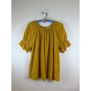 Universal threads yellow flowy shirt